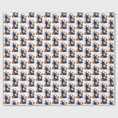 Halloween Gnome Wrapping Paper Cadeaupapier (Vlak)