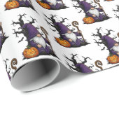 Halloween Gnome Wrapping Paper Cadeaupapier (Rol Hoek)