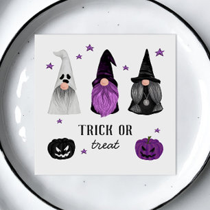 Halloween gnomen en pompoen. Trick or treat Servet