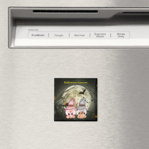 Halloween Gnomes Full Moon Familie Magneet