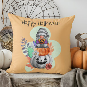 Halloween gnoom en herfstbladeren kussen
