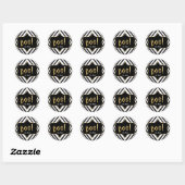 Halloween Gold BOO Black White Modern Chic Sticker (Feuille)