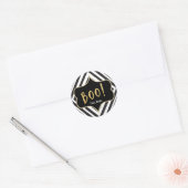 Halloween Gold BOO Black White Modern Chic Sticker (Enveloppe)
