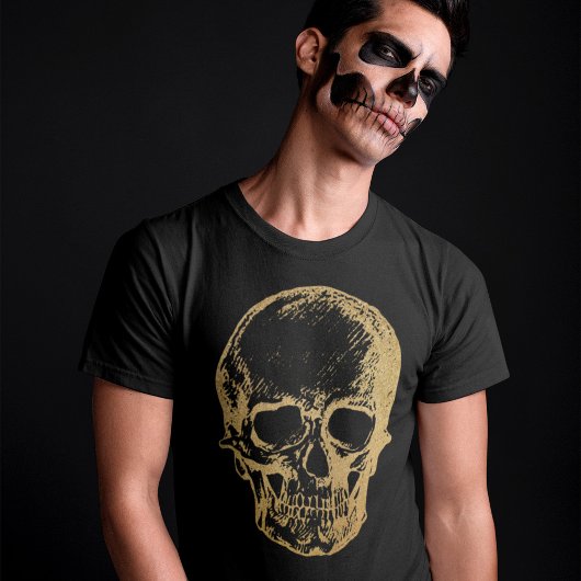 Halloween Gold Skull | T-shirt | Hommes