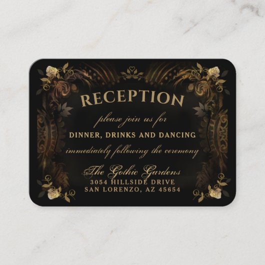 Halloween Golden Reception Kaarten 3.5 x 2.5 (Voorkant)