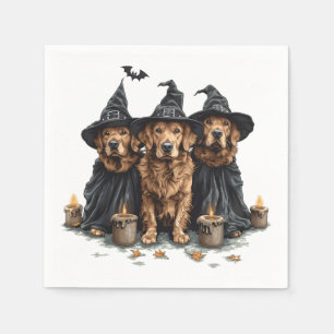Halloween Golden Retriever Honden Jack O Lantern Servet