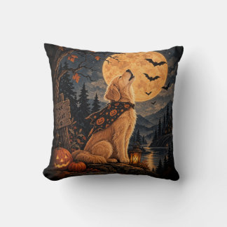Halloween golden retriever kussen