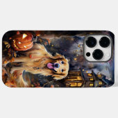 Halloween Golden Retriever met pompoenen eng Case-Mate iPhone Case (Achterkant (horizontaal))