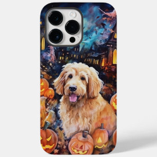 Halloween Goldendole met pompoenen eng Case-Mate iPhone 14 Pro Max Hoesje