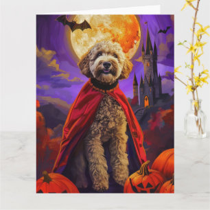 Halloween Goldendoodle Vampire Pumpkins eng Kaart