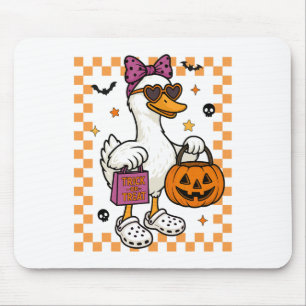 Halloween Goose Ghost Bow Coquette Trick or treat Muismat