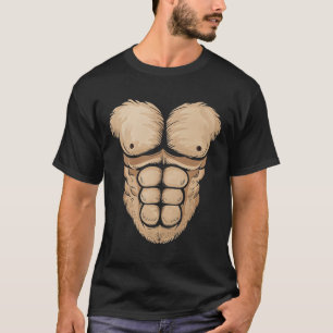 Halloween Gorilla Monkey Belly Borst Kostuum Manne T-shirt