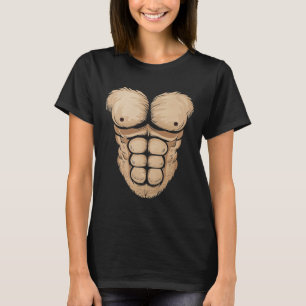 Halloween Gorilla Monkey Belly Borst Kostuum Manne T-shirt