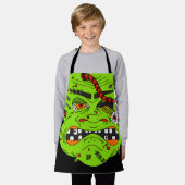 Halloween Gory Frankenstein Green Monster Kinderen Schort (Gedragen)