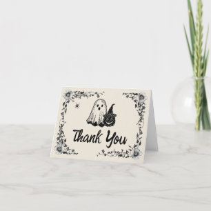 Halloween Gothic Baby shower Bedankkaart