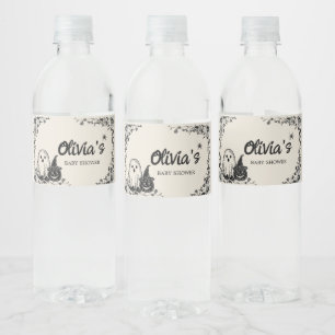 Halloween Gothic Baby shower Waterfles Etiket