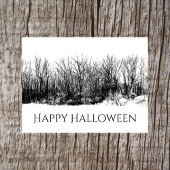 Halloween Gothic Black White Creepy Holiday Briefkaart
