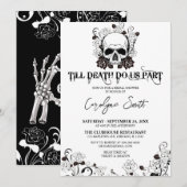 Halloween Gothic Bridal Shower Invitation Kaart (Voorkant / Achterkant)