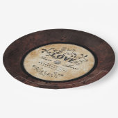 Halloween Gothic Brown LOVE Matching Wedding Bord (Gekanteld)