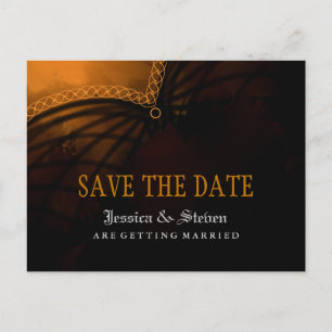 Halloween Gothic Elegant Save the Date Briefkaart
