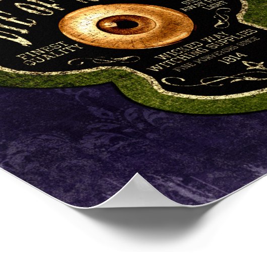 Halloween Gothic Eye of Newt Witch Potion Poster (Hoek)