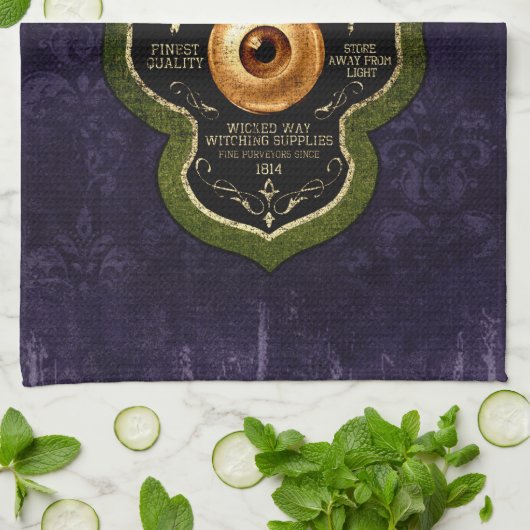 Halloween Gothic Eye of Newt Witch Potion  Theedoek (Gevouwen)