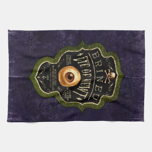 Halloween Gothic Eye of Newt Witch Potion  Theedoek (Horizontaal)