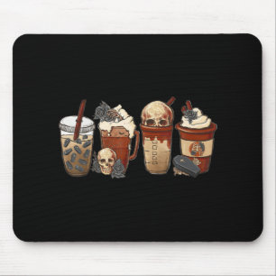 Halloween Gothic girl koffiepompoenkruid lattenijs Muismat