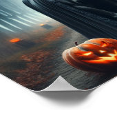 Halloween Gothic Horse in het spookachtige donkere Poster (Hoek)