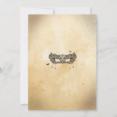 Halloween Gothic Mask Masquerade Party Uitnodigen Kaart (Achterkant)