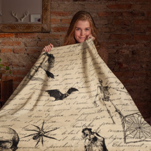  Halloween Gothic ontkoppeling Victoriaans Fleece Deken
