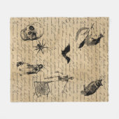  Halloween Gothic ontkoppeling Victoriaans Fleece Deken (Voorkant (Horizontaal))