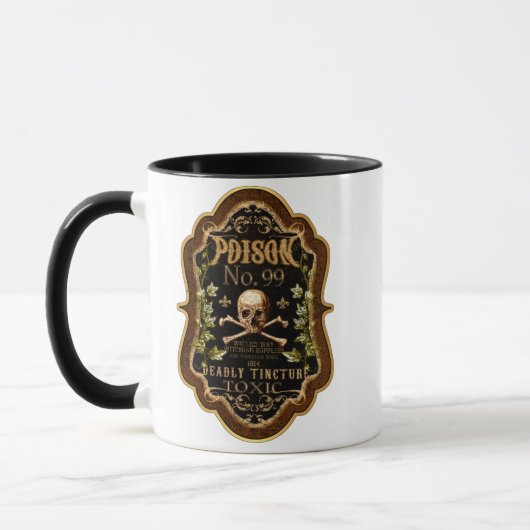 Halloween Gothic Skull en Crossbones Witch Potion Mok (Links)