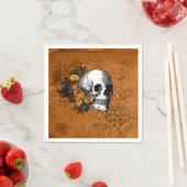 Halloween  Gothic Skull Flower Party servetten (Insitu)