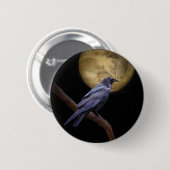 Halloween, Gothic Style Raven en Moon Ronde Button 5,7 Cm (Voorkant /achterkant)
