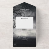 Halloween Gothic Wedding All In One Uitnodiging (Buitenkant)