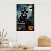 Halloween Gothic Witch Poster (Keuken)