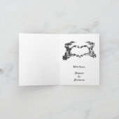 Halloween gothique carte de remerciements mariage (Intérieur)