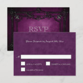 Halloween gothique élégant Mariage Carte RSVP (Devant / Derrière)