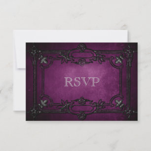 Halloween gothique élégant Mariage Carte RSVP