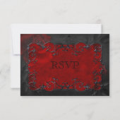 Halloween gothique élégant Mariage Carte RSVP (Dos)