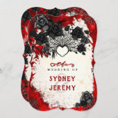 Halloween gothique foncé "Ensemble" Invitation (Devant / Derrière)