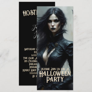 Halloween gothique Nuit de Mystère Invitation