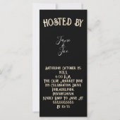 Halloween gothique Nuit de Mystère Invitation (Dos)