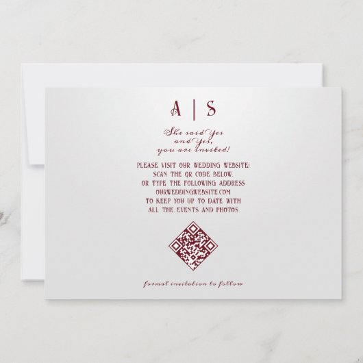 Halloween Gotisch Script Rozen Drie Foto Bruiloft Save The Date (Achterkant)