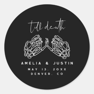 Halloween Gotische bruiloft gunst Stickers