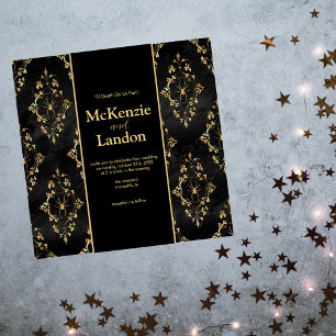 Halloween Gotische Bruiloft Uitnodiging met Spinne