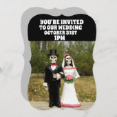 HALLOWEEN GOTISCHE BRUILOFT UITNODIGINGEN GEPERSON (Voorkant / Achterkant)