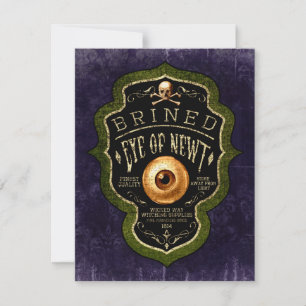 Halloween Gotische Oog Van De Watersalamander Heks Notitiekaartje