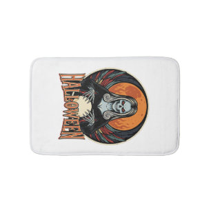 Halloween Gotische Skelet Waarzegster Vector Afbee Badmat